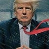 A meme of Trump sitting at the president's desk weathering a storm